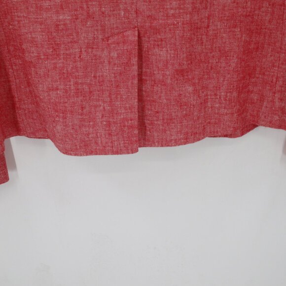 J crew Blazer Women's 12 Linen Cotton Blend Two Button Schoolboy Blazer pink - Picture 6 of 14